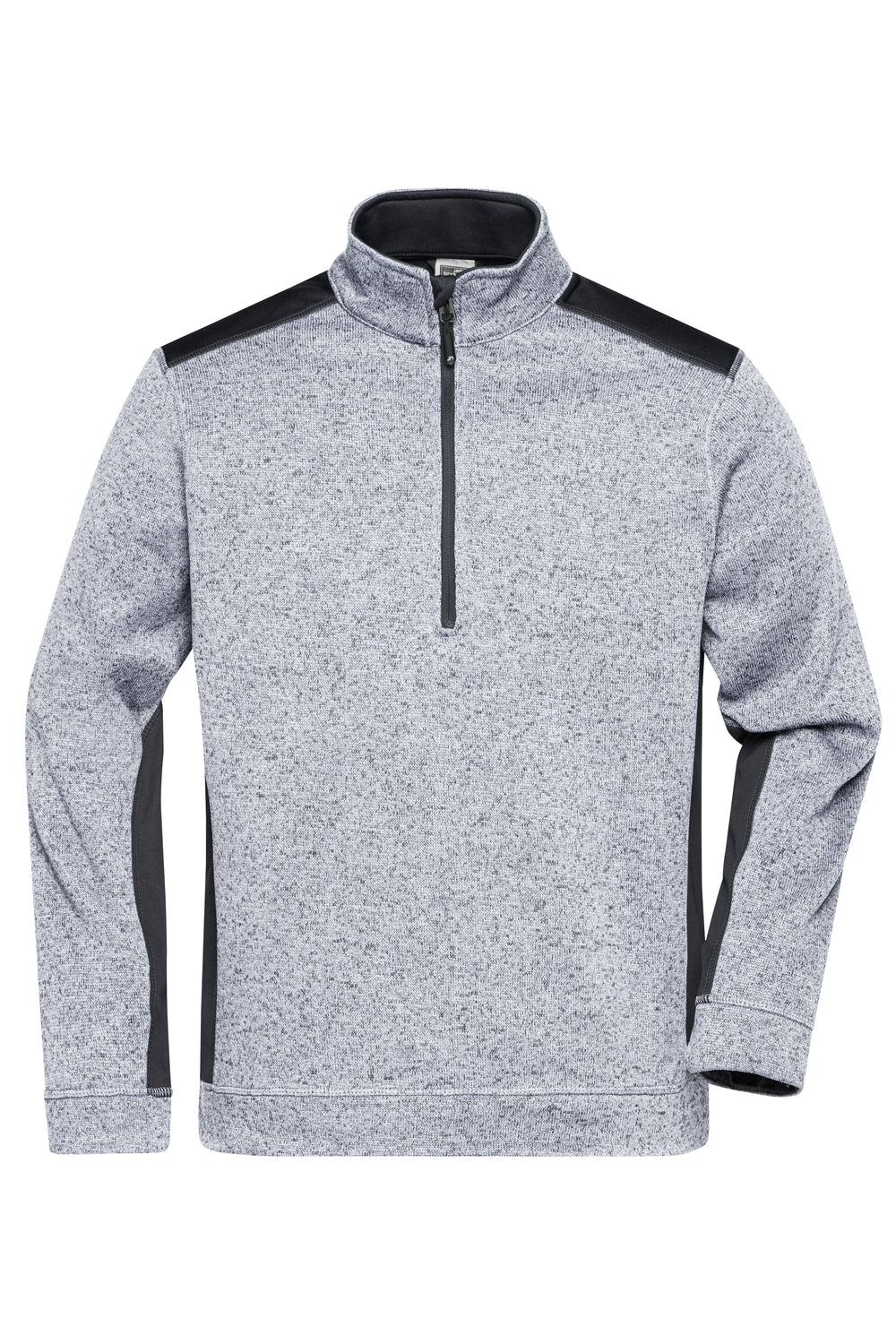 Men's Knitted Workwear Fleece Half-Zip - STRONG - - white-melange/carbon