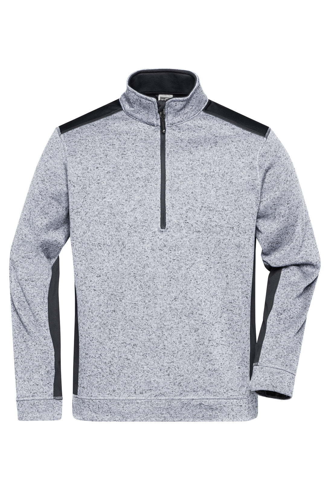 Men's Knitted Workwear Fleece Half-Zip - STRONG - - white-melange/carbon