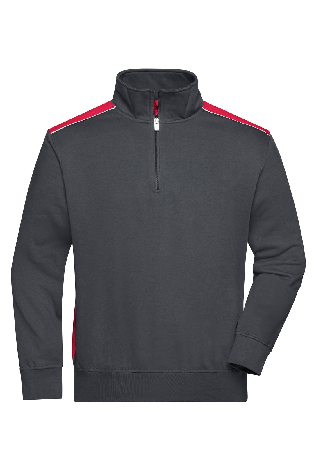 Workwear Half-Zip Sweat - carbon/red