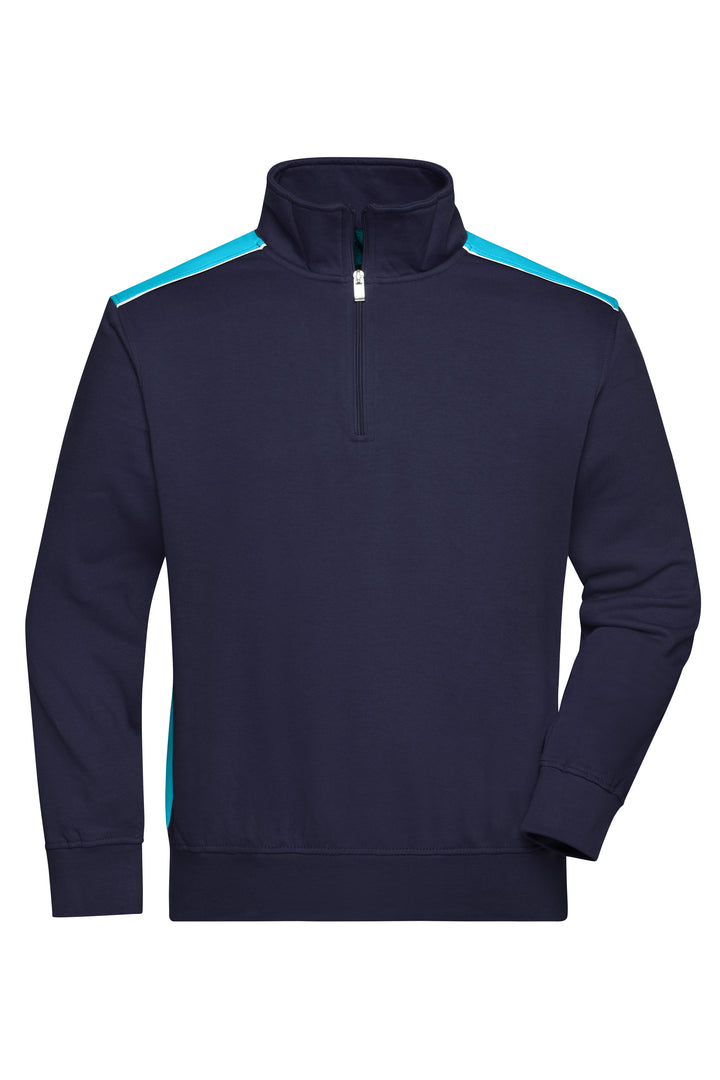 Workwear Half-Zip Sweat - navy/turquoise