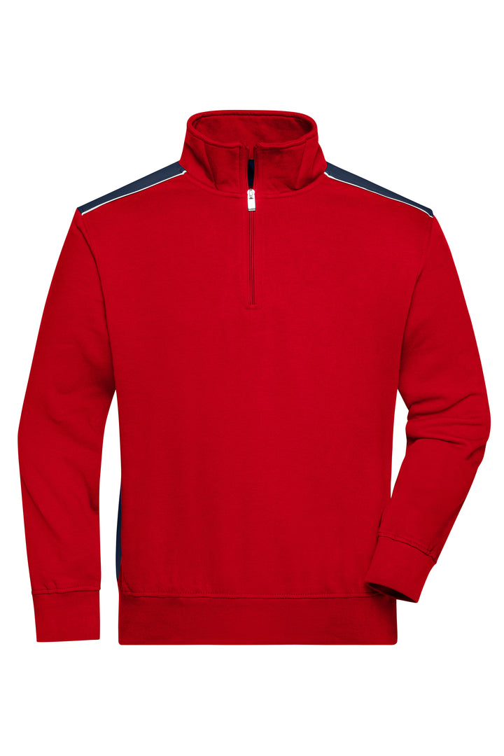 Workwear Half-Zip Sweat - red/navy