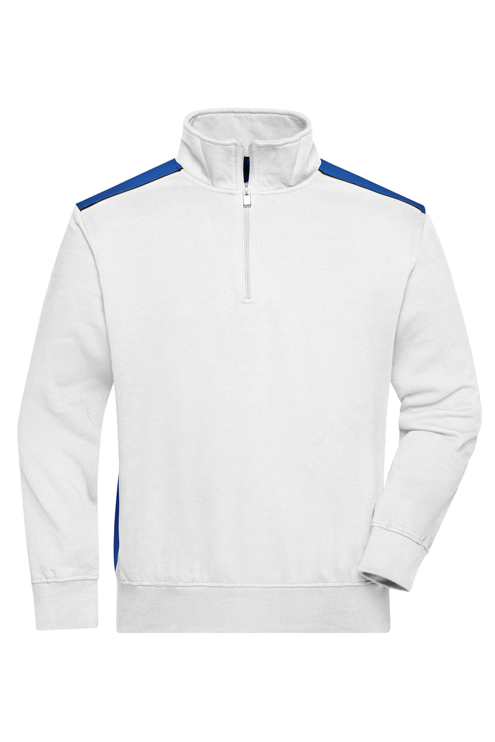 Workwear Half-Zip Sweat - white/royal