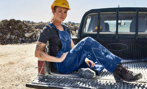 Workwear Pants with Bib - SOLID -