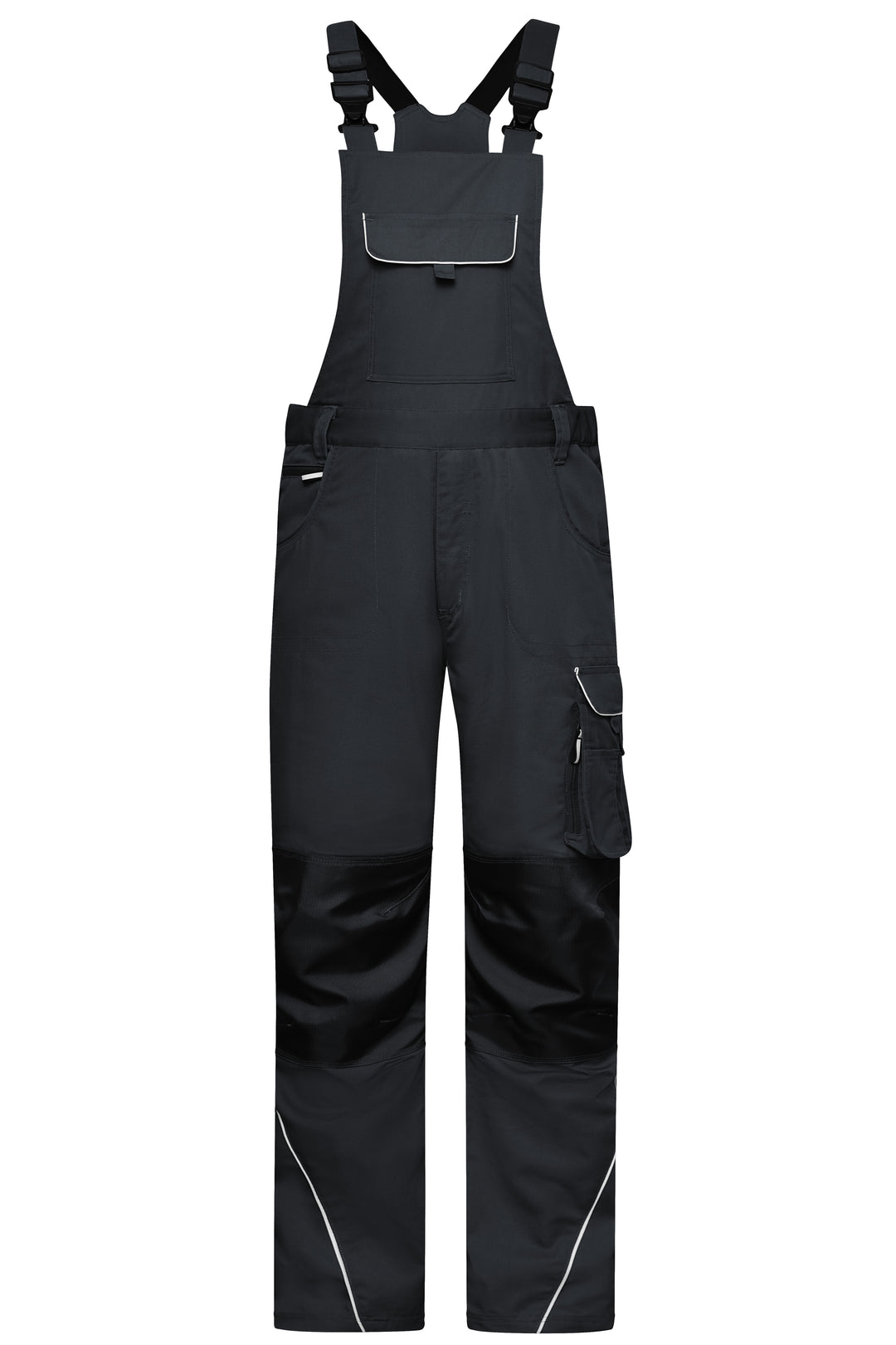 Workwear Pants with Bib - SOLID - - carbon