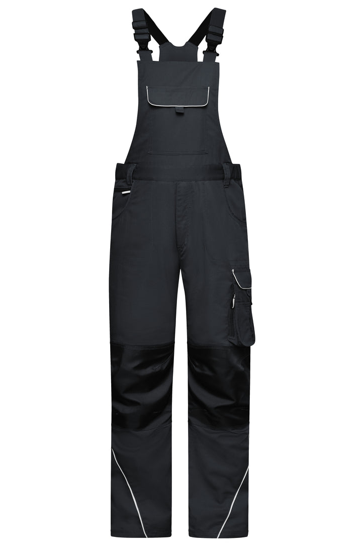 Workwear Pants with Bib - SOLID - - carbon
