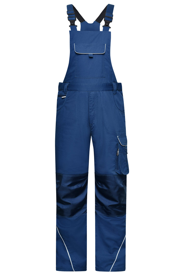 Workwear Pants with Bib - SOLID - - dark-royal