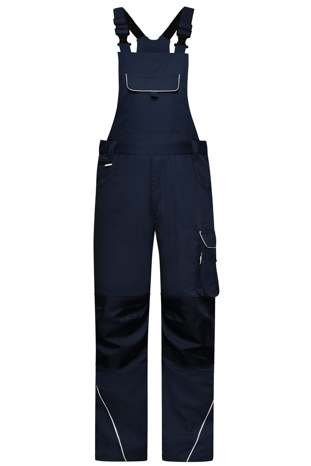 Workwear Pants with Bib - SOLID - - navy