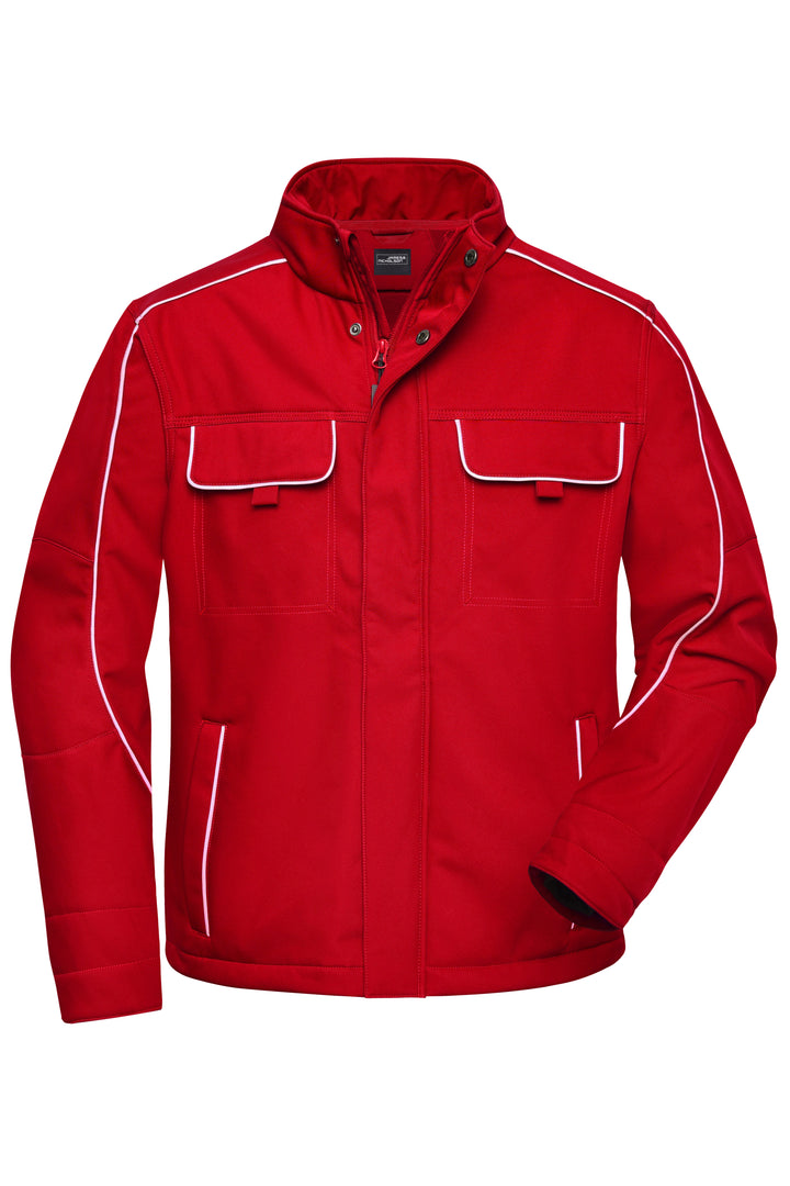 Workwear Softshell Jacket - SOLID - - red