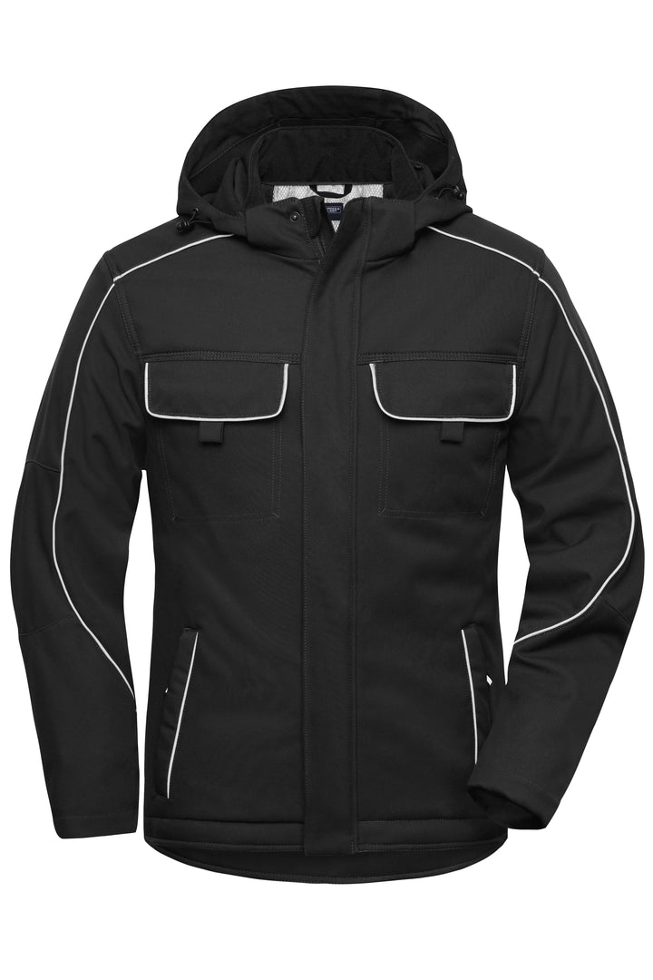 Workwear Softshell Padded Jacket - SOLID - - black