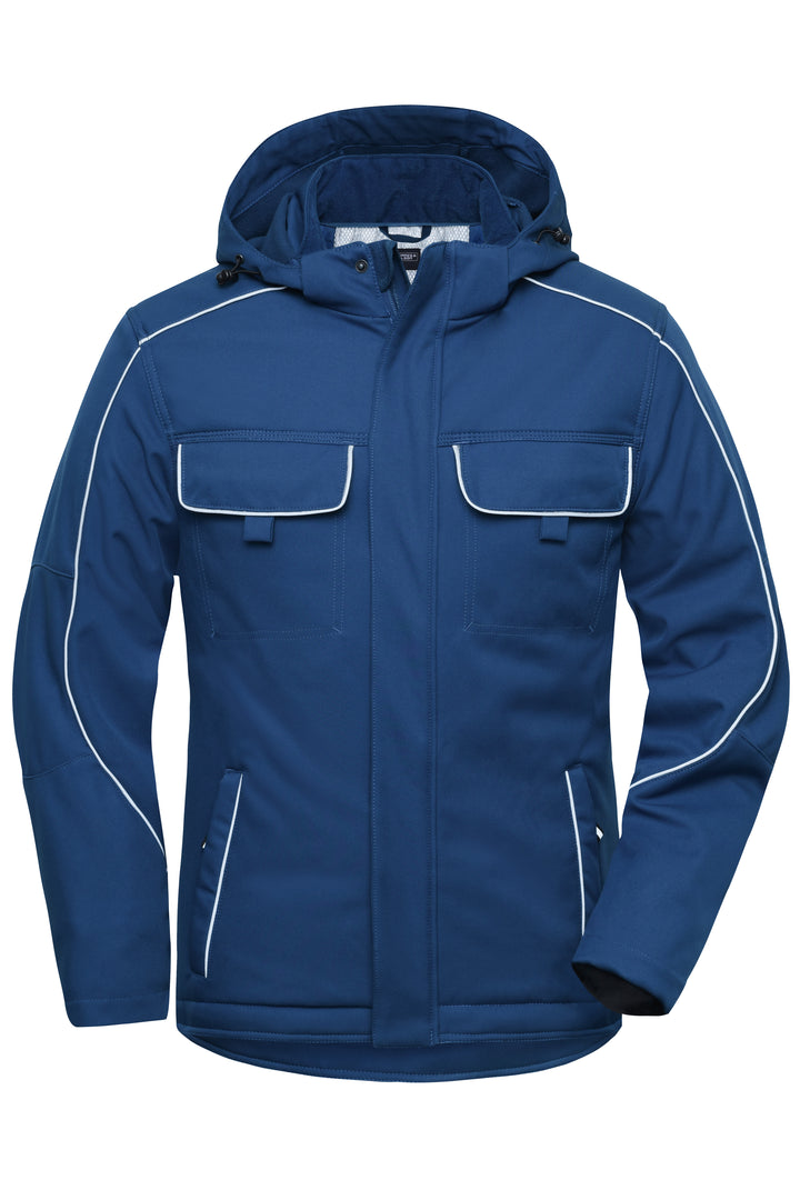 Workwear Softshell Padded Jacket - SOLID - - dark-royal