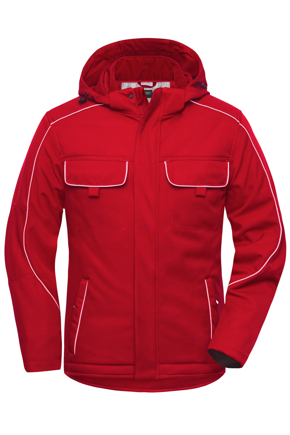 Workwear Softshell Padded Jacket - SOLID - - red