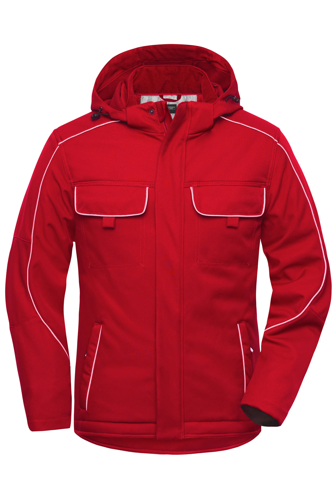 Workwear Softshell Padded Jacket - SOLID - - red