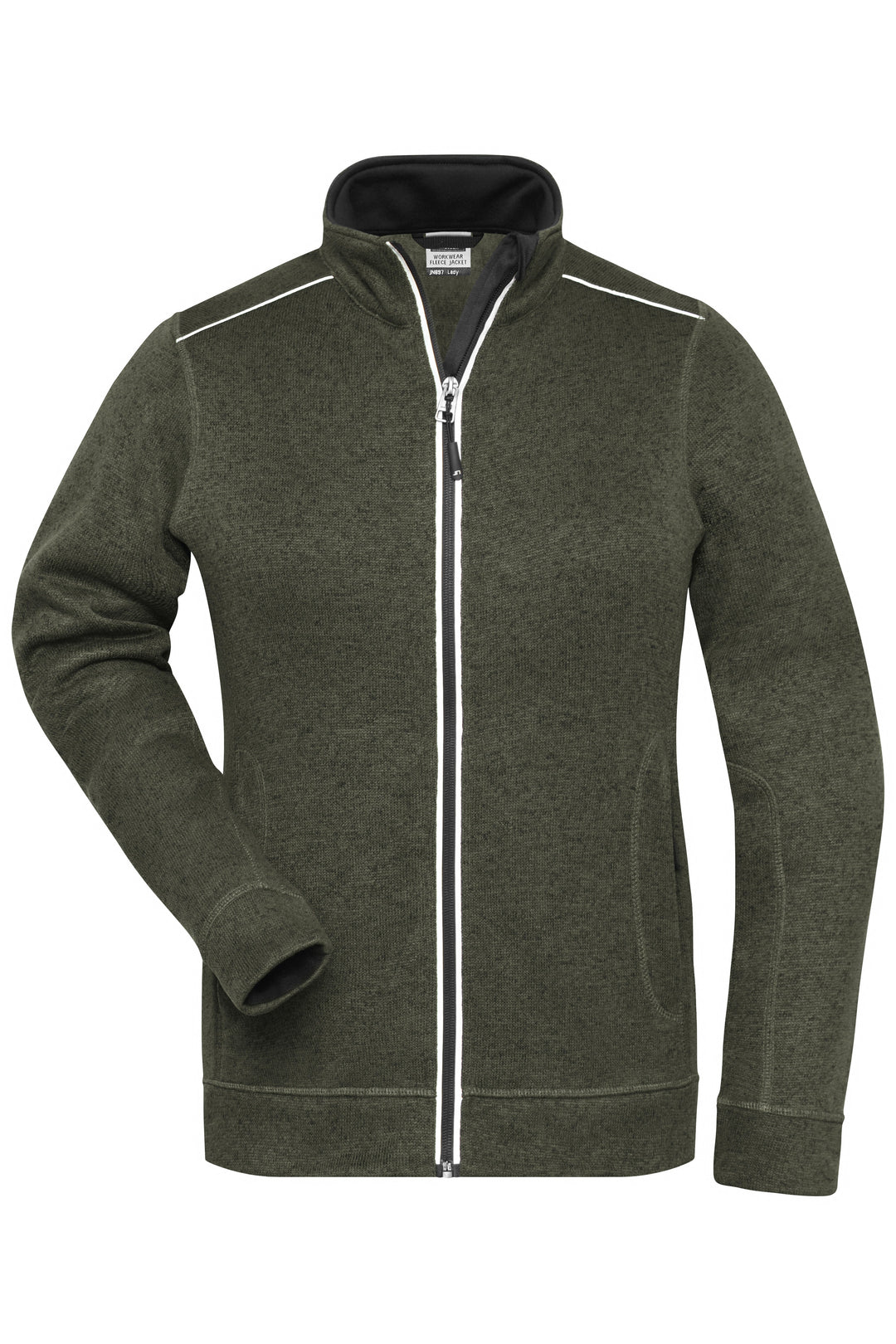 Ladies' Knitted Workwear - olive-melange/black