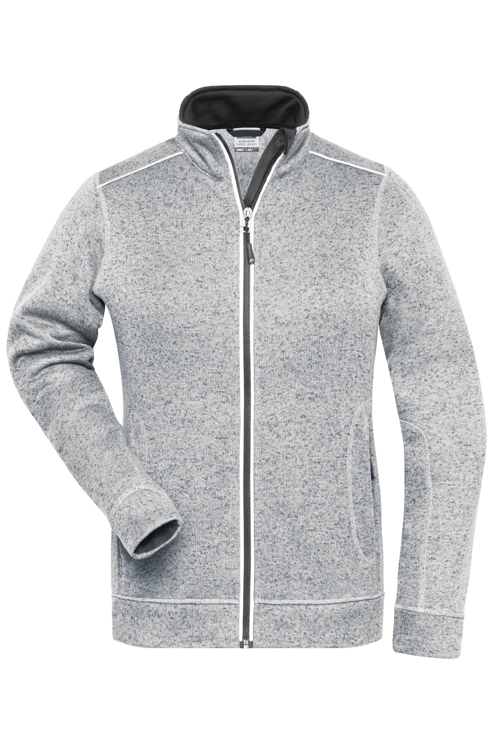 Ladies' Knitted Workwear - white-melange/carbon