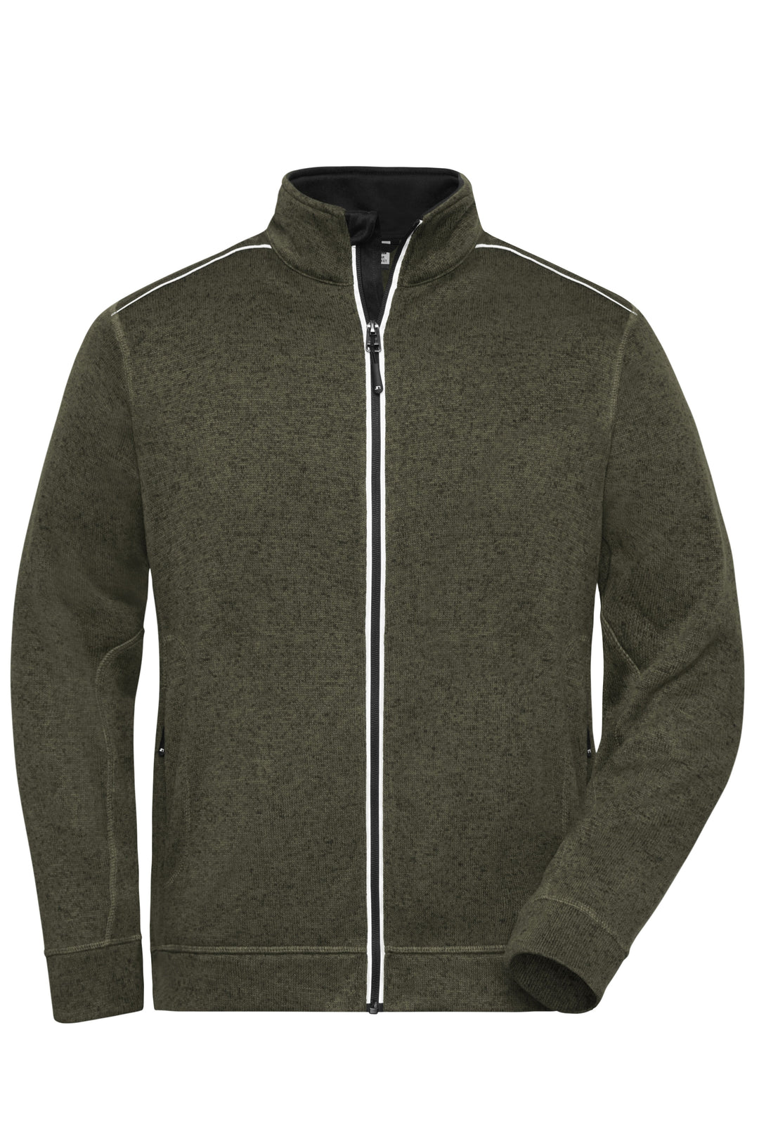 Men's Knitted Workwear - olive-melange/black