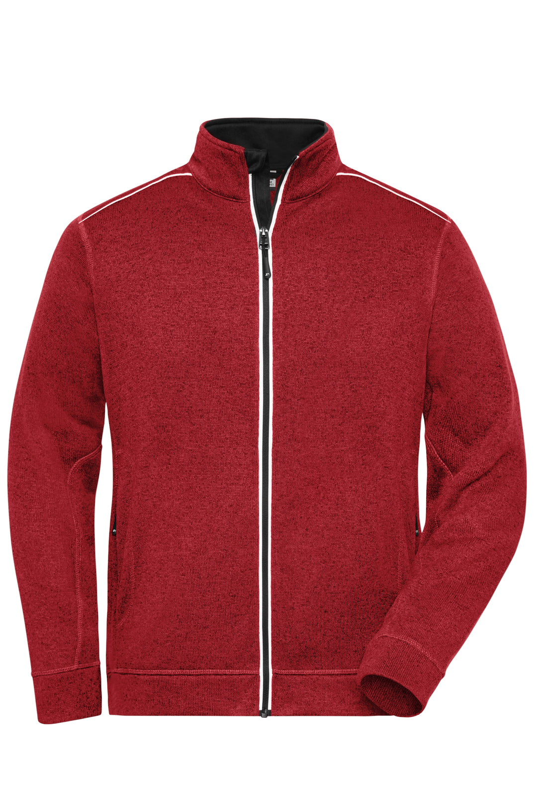 Men's Knitted Workwear - red-melange/black