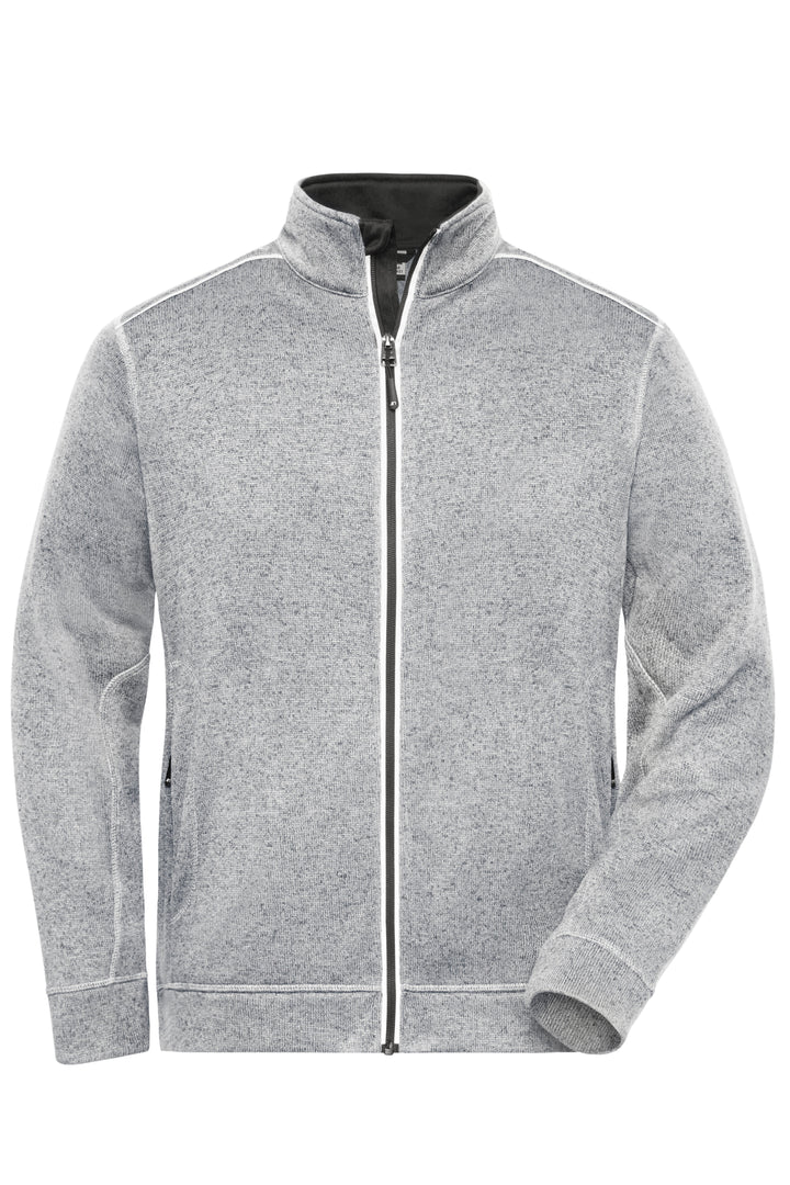 Men's Knitted Workwear - white-melange/carbon