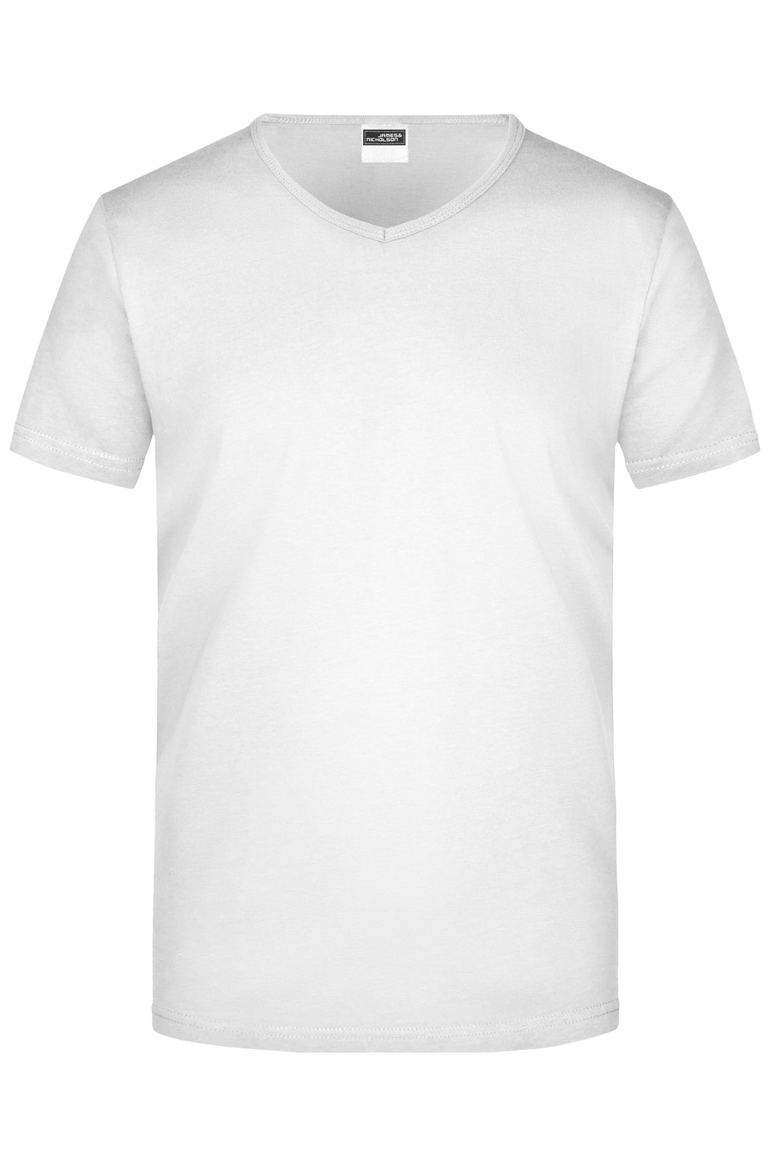 Men's Slim Fit V-T - white
