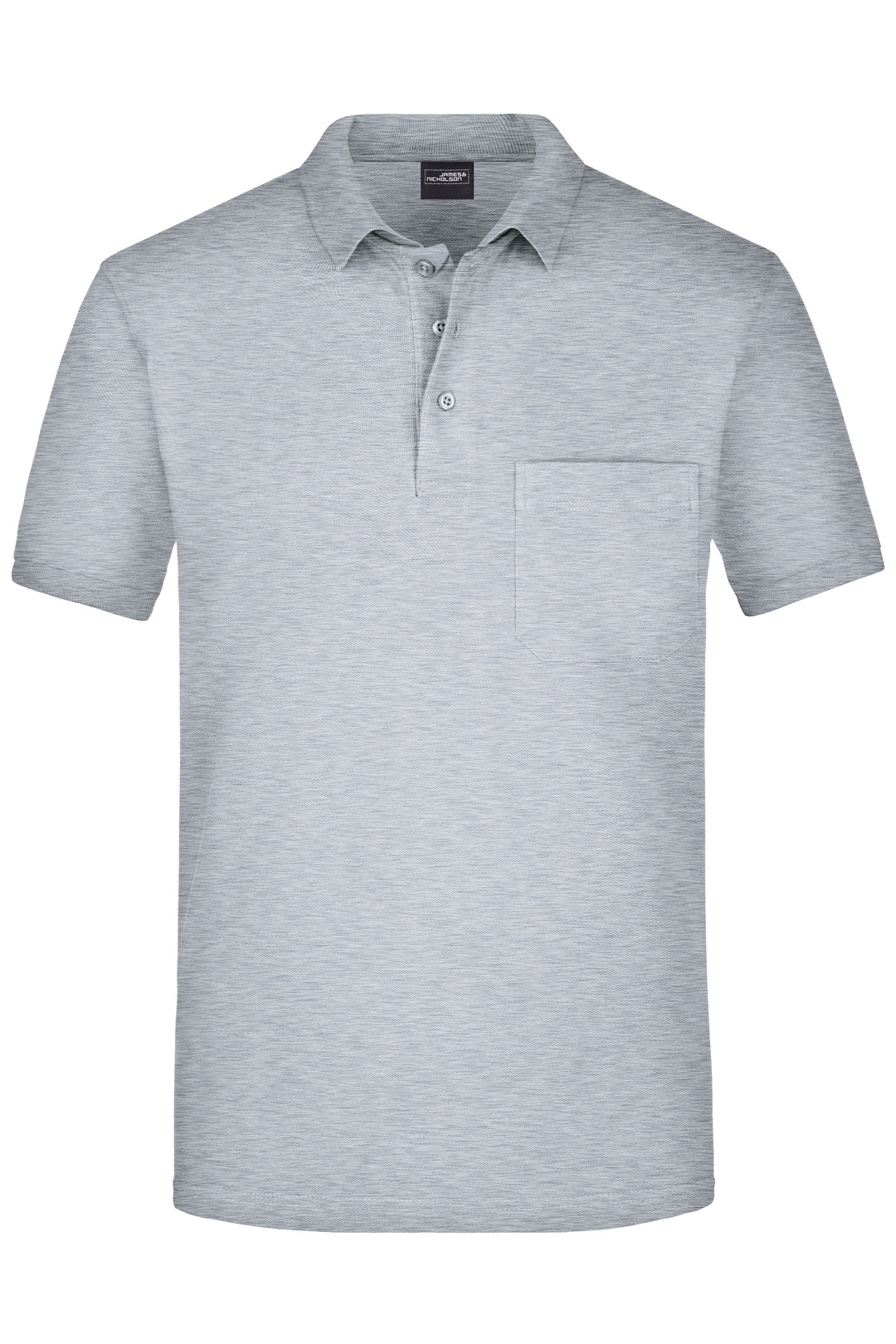 Men's Polo Pocket - grey-heather