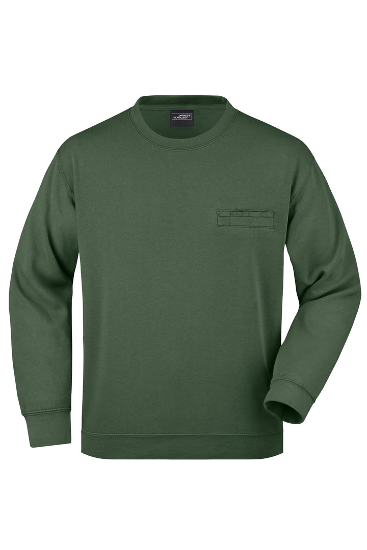 Men's Round Sweat Pocket - dark-green