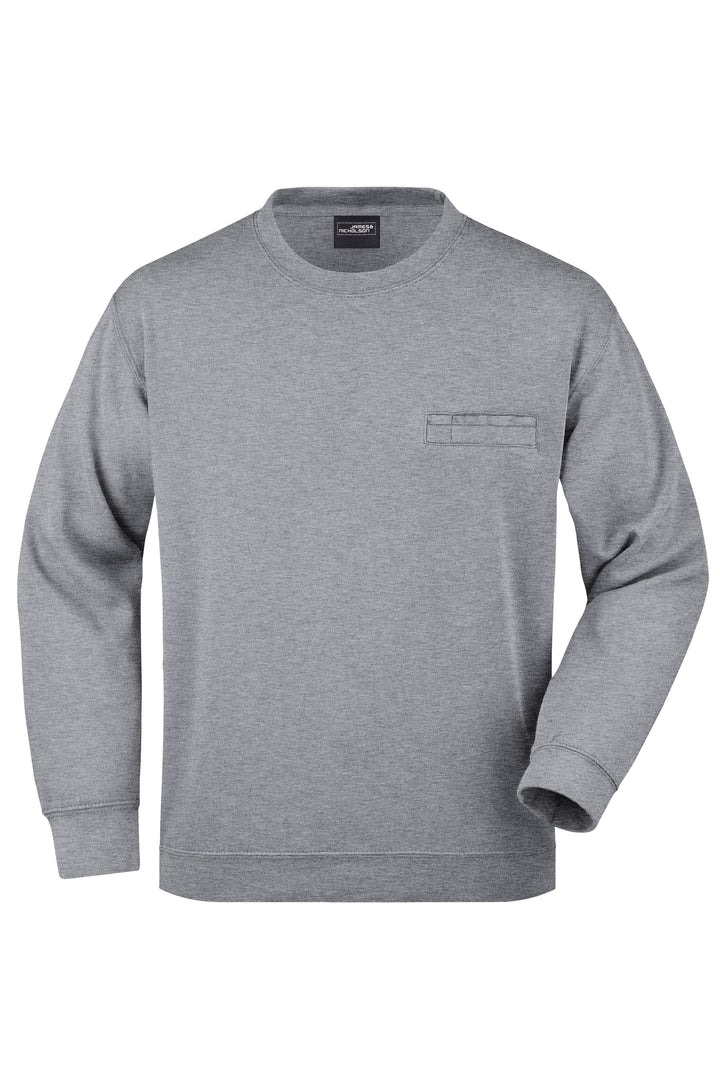 Men's Round Sweat Pocket - grey-heather