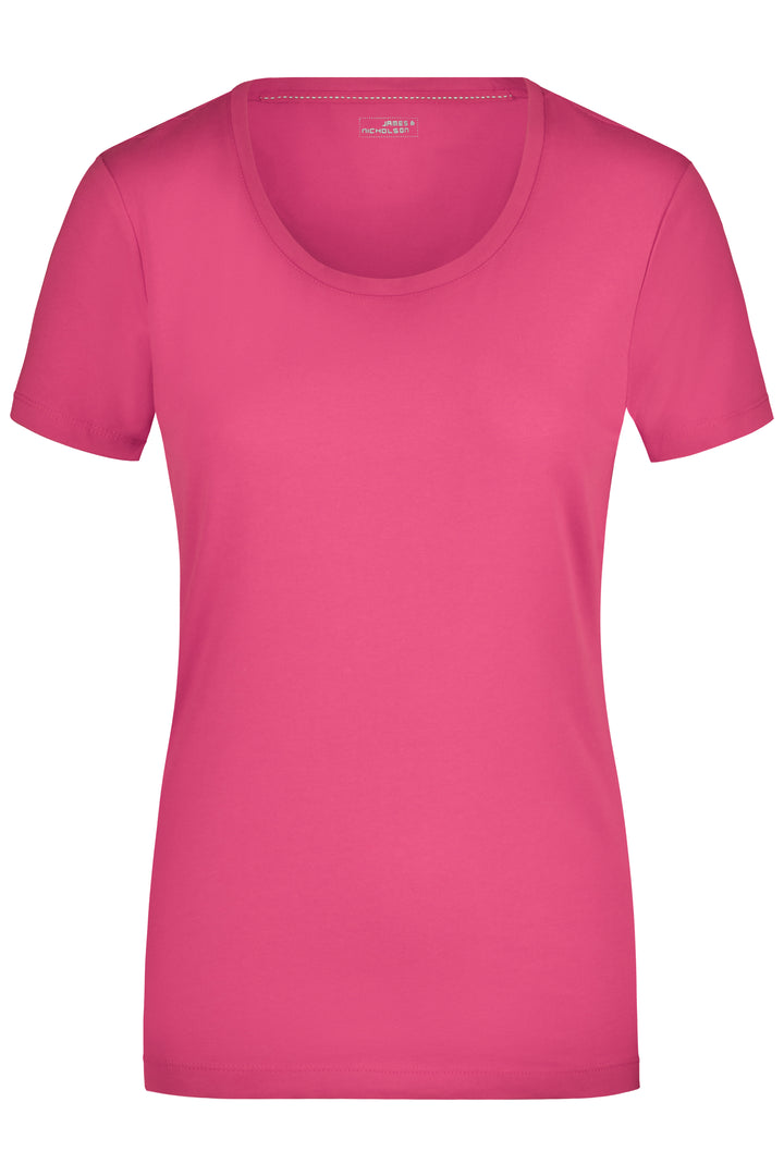 Ladies' Stretch Round-T - pink