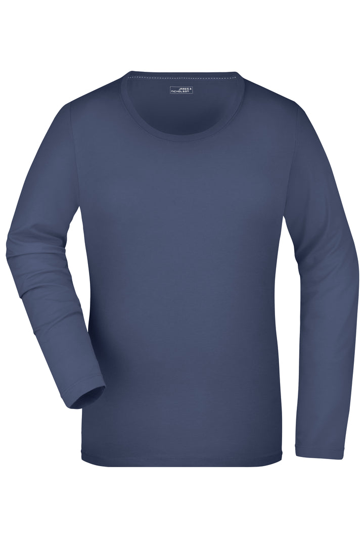 Ladies' Stretch Shirt Long-Sleeved - navy