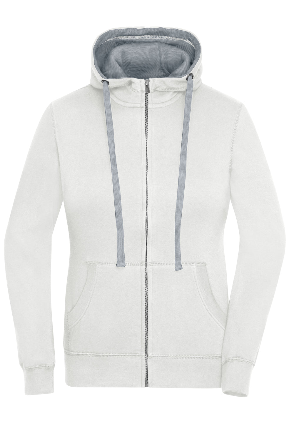 Ladies' Lifestyle Zip-Hoody - off-white/grey-heather