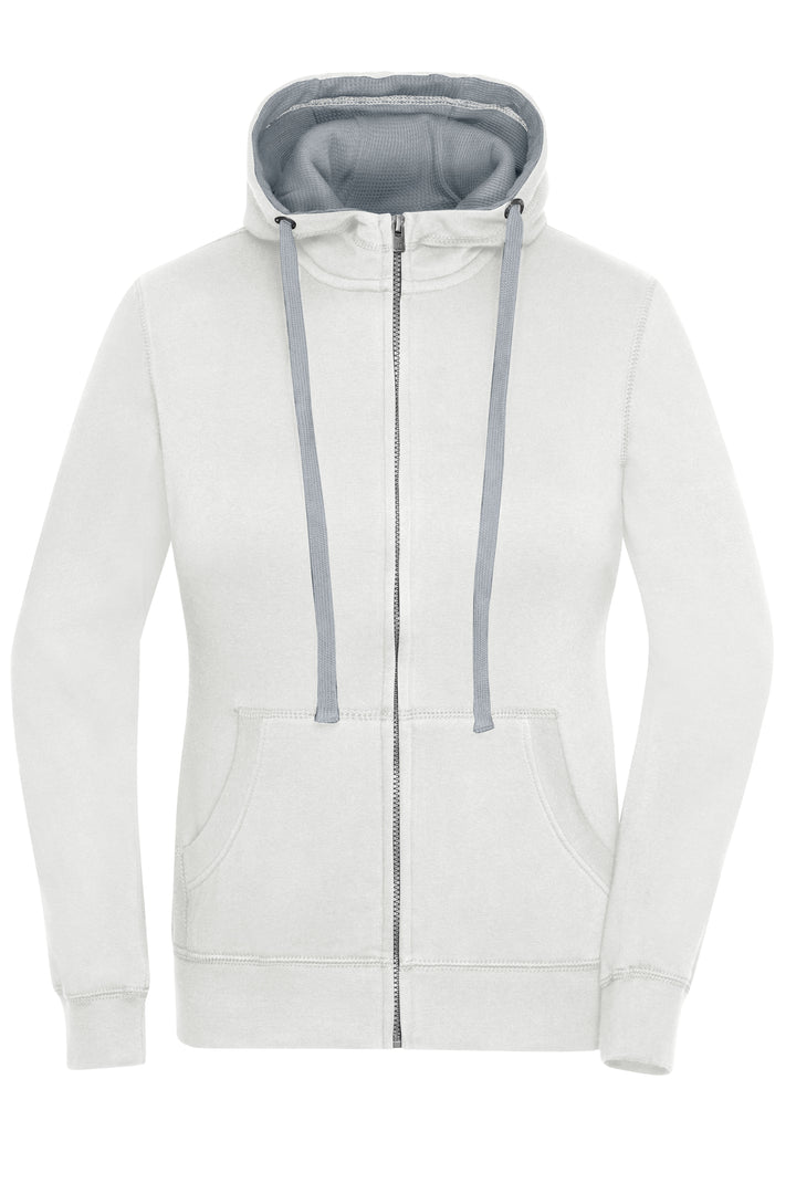 Ladies' Lifestyle Zip-Hoody - off-white/grey-heather