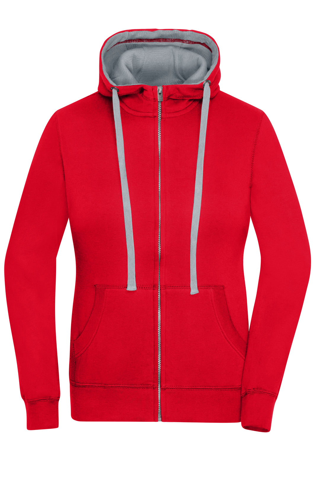 Ladies' Lifestyle Zip-Hoody - red/grey-heather