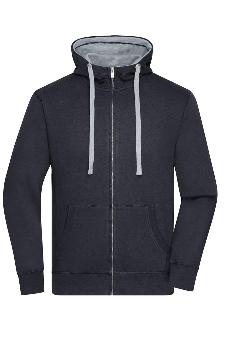 Men's Lifestyle Zip-Hoody - black/grey-heather