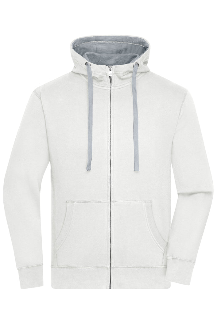 Men's Lifestyle Zip-Hoody - off-white/grey-heather