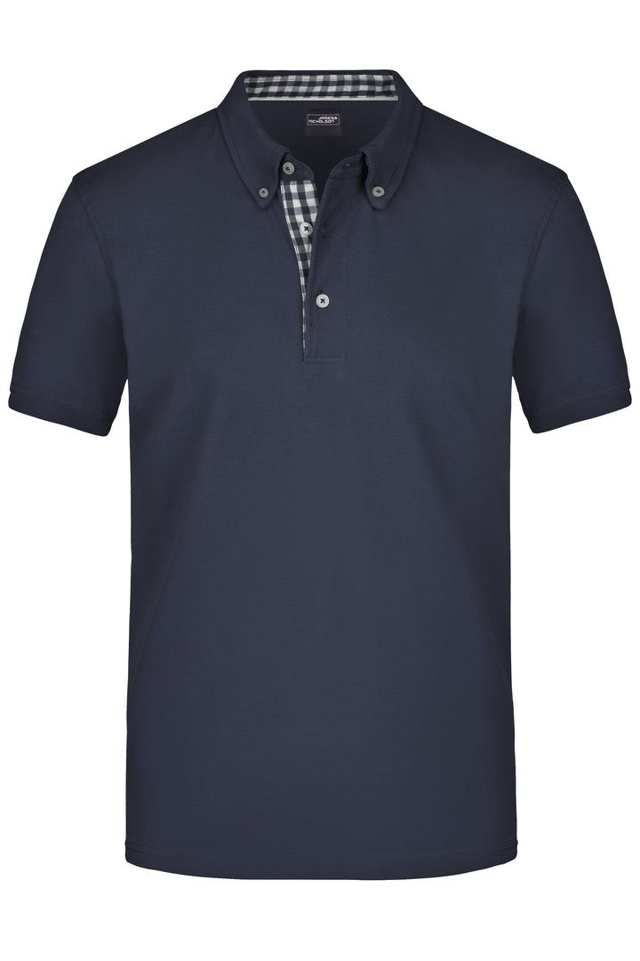 Men's Plain Polo - navy/navy-white