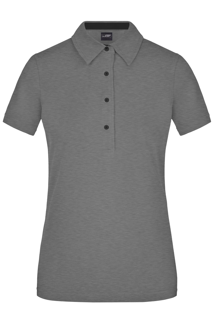 Ladies' Plain Polo - light-melange/black