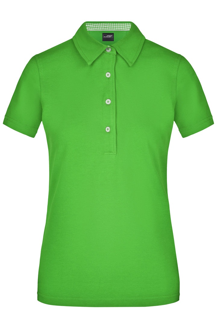 Ladies' Plain Polo - lime-green/lime-green-white