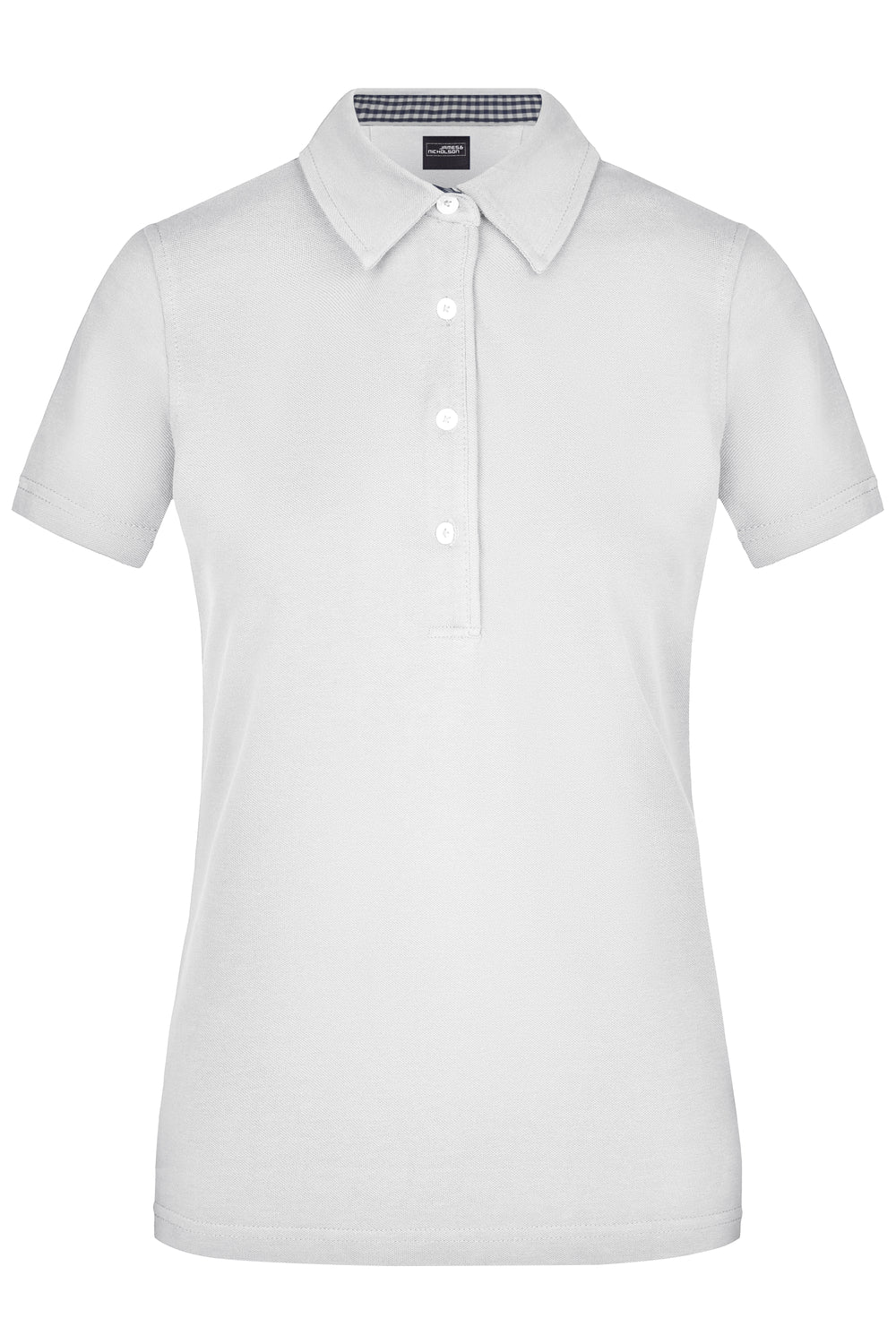 Ladies' Plain Polo - white/navy/white