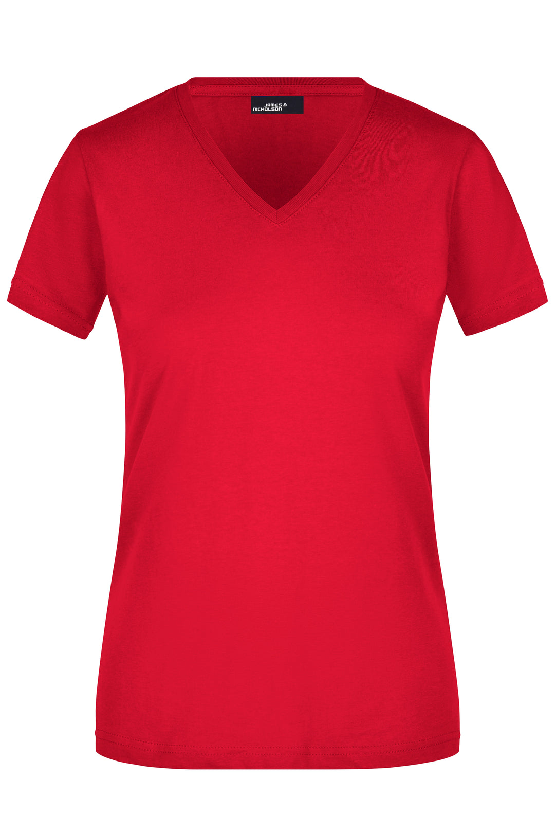 Ladies' Slim Fit V-T - red