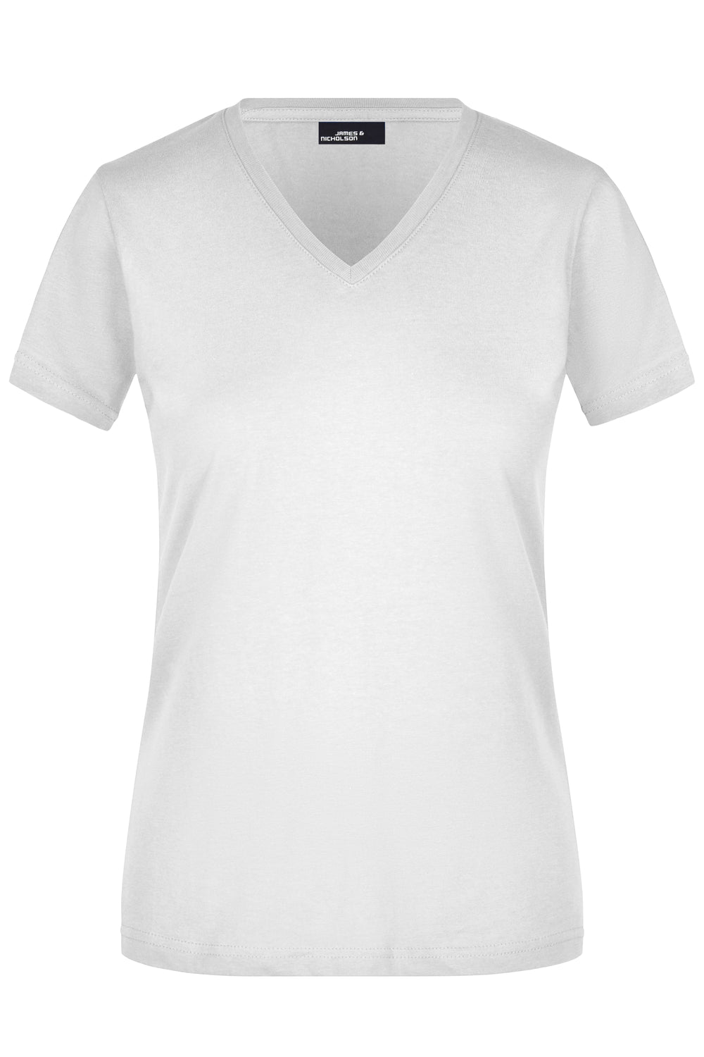 Ladies' Slim Fit V-T - white