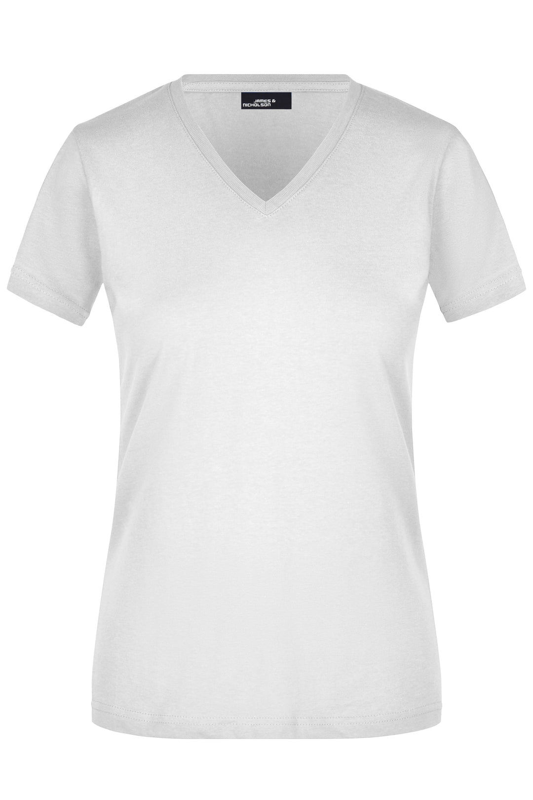 Ladies' Slim Fit V-T - white