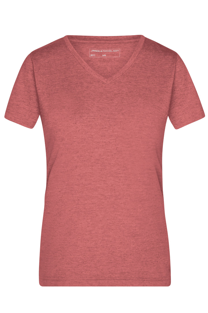 Ladies' Heather T-Shirt - red-melange