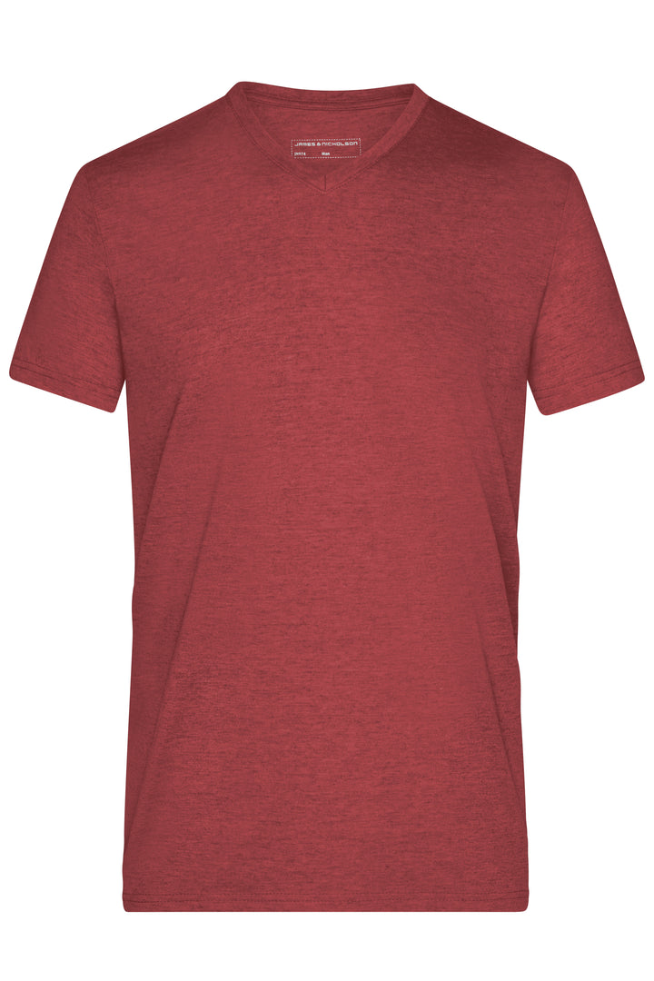 Men's Heather T-Shirt - wine-melange
