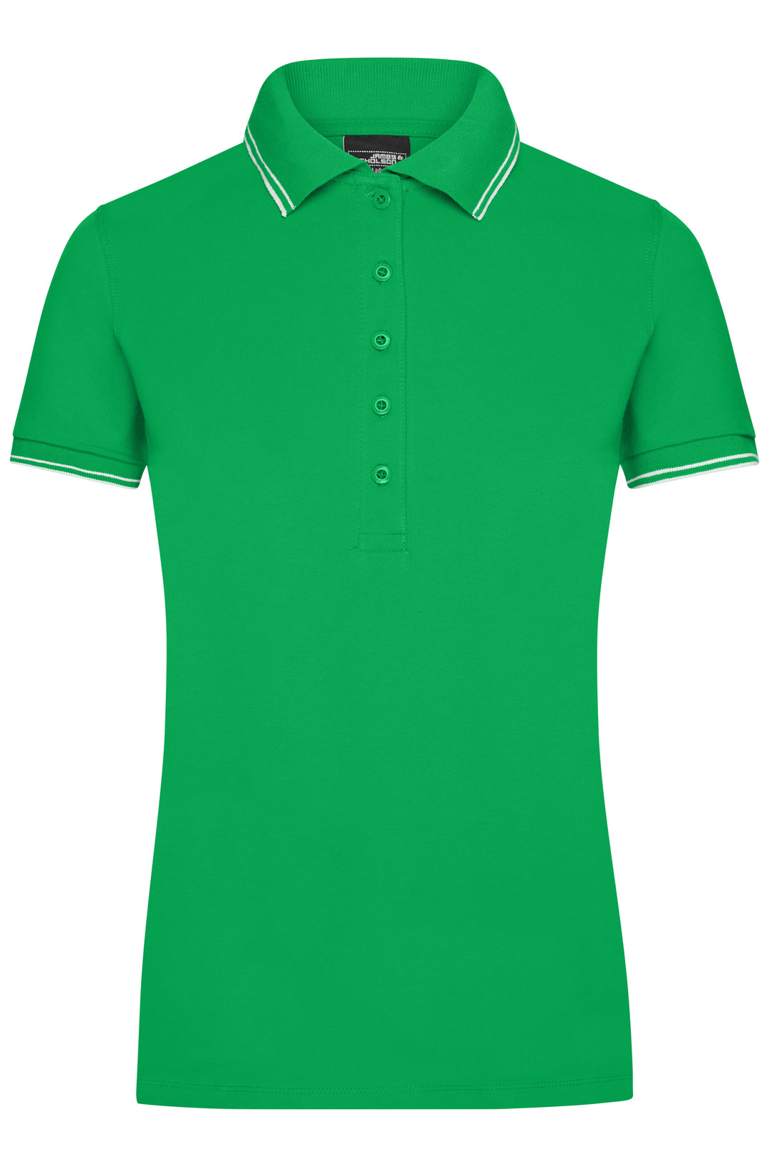 Ladies' Polo - fern-green/white