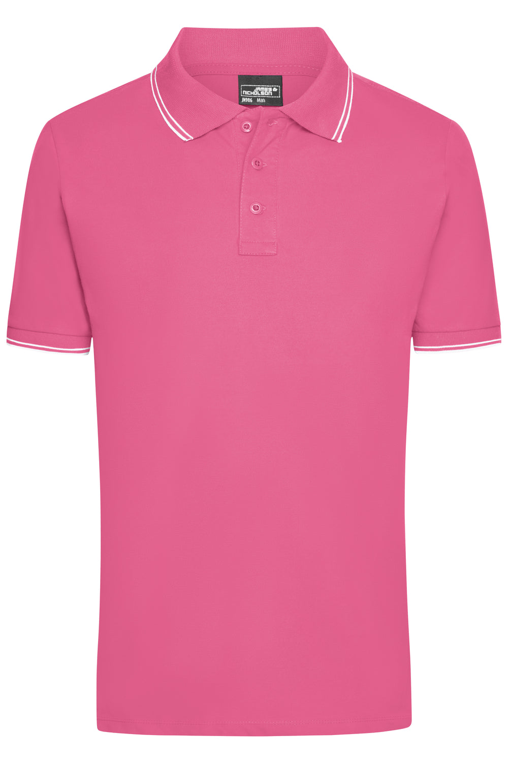 Men's Polo - pink/white