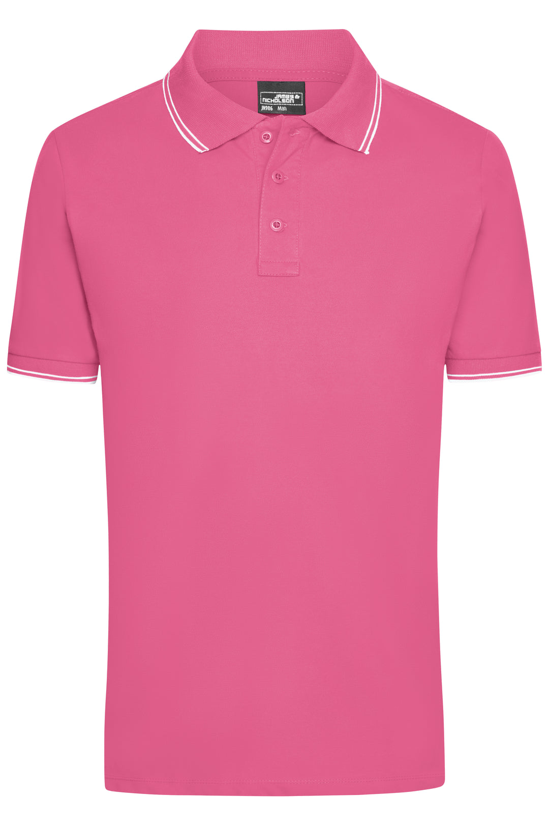 Men's Polo - pink/white