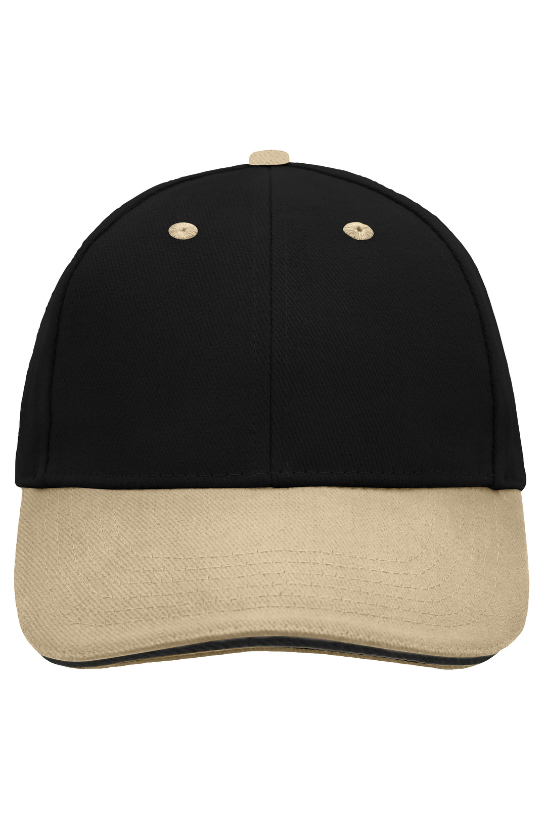 6 Panel Sandwich Cap - black/beige/black
