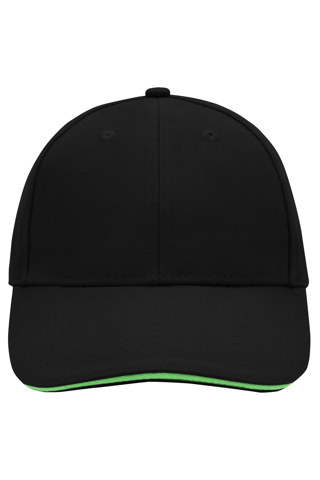 6 Panel Sandwich Cap - black/lime-green