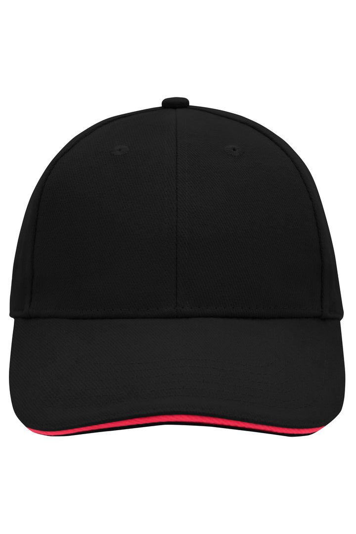 6 Panel Sandwich Cap - black/red