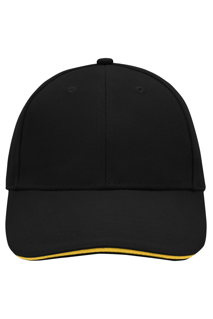 6 Panel Sandwich Cap - black/yellow