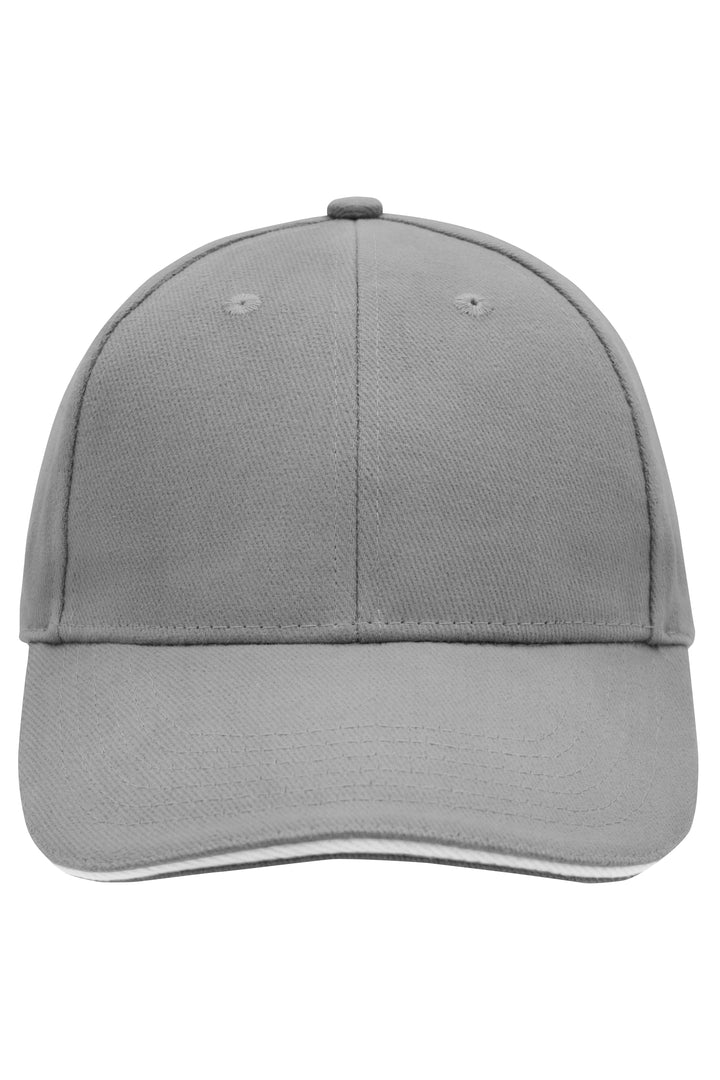 6 Panel Sandwich Cap - dark-grey/white