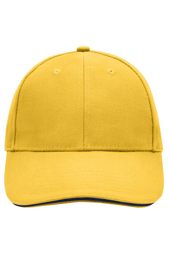 6 Panel Sandwich Cap - gold-yellow/navy
